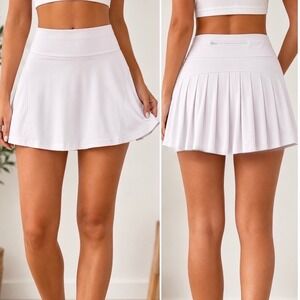 Werena Tennis Skort Women Small White Pleated Athletic Golf Skirt Activewear